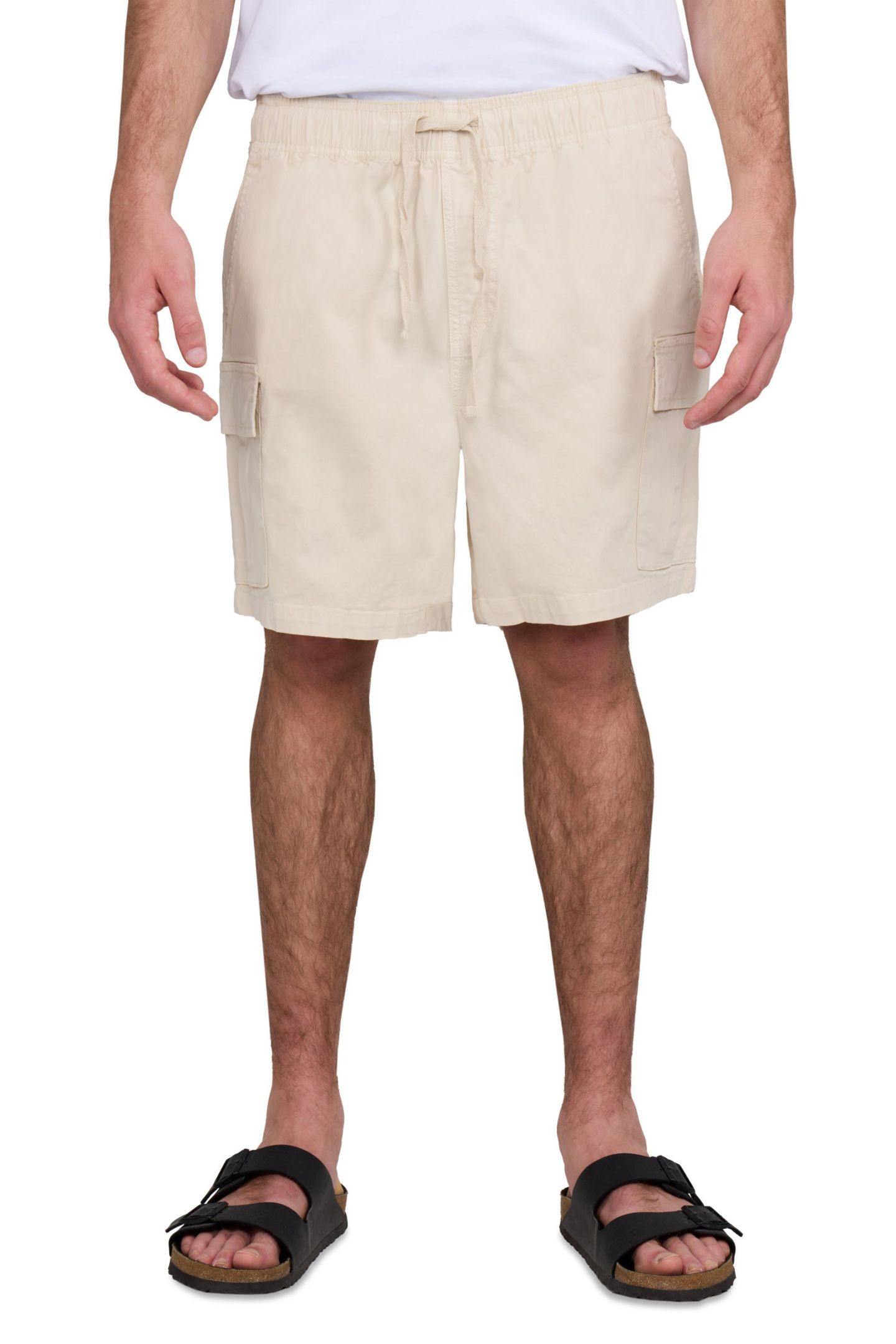 Мужские шорты XRAY X RAY 6 Inches Elastic Pull On Waistband Twill Cargo, цвет: Яичная скорлупа — фото 4
