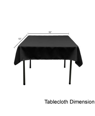 52x52 Inch Square Tablecloth Durable Polyester Poplin, Perfect for Dining & Events