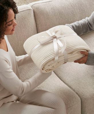 Waffle Weave Cotton Blanket, Twin