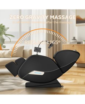Full Body Massage Chair with Heat & Air Compression, Zero Gravity Recliner with Foot Rollers, Bluetooth & LED Lights-Maison Boucle