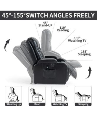 Electric Power Lift Recliner Chair with Massage, Heat & USB