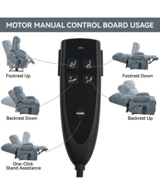 Heavy Duty Power Lift Recliner with Dual Motors, Massage & Heat, Infinite Position Chair with Cup Holders