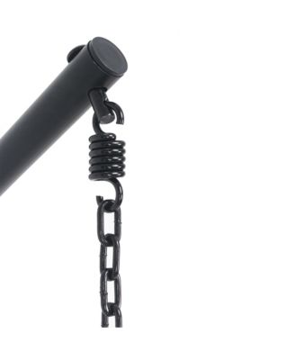 Natural PE Wicker Egg Swing Chair with Cushion and Steel Stand