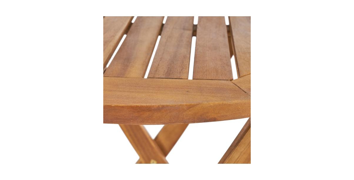 35 Inch Acacia Wood Bistro Set with Wicker Seating 2 Chairs and Table