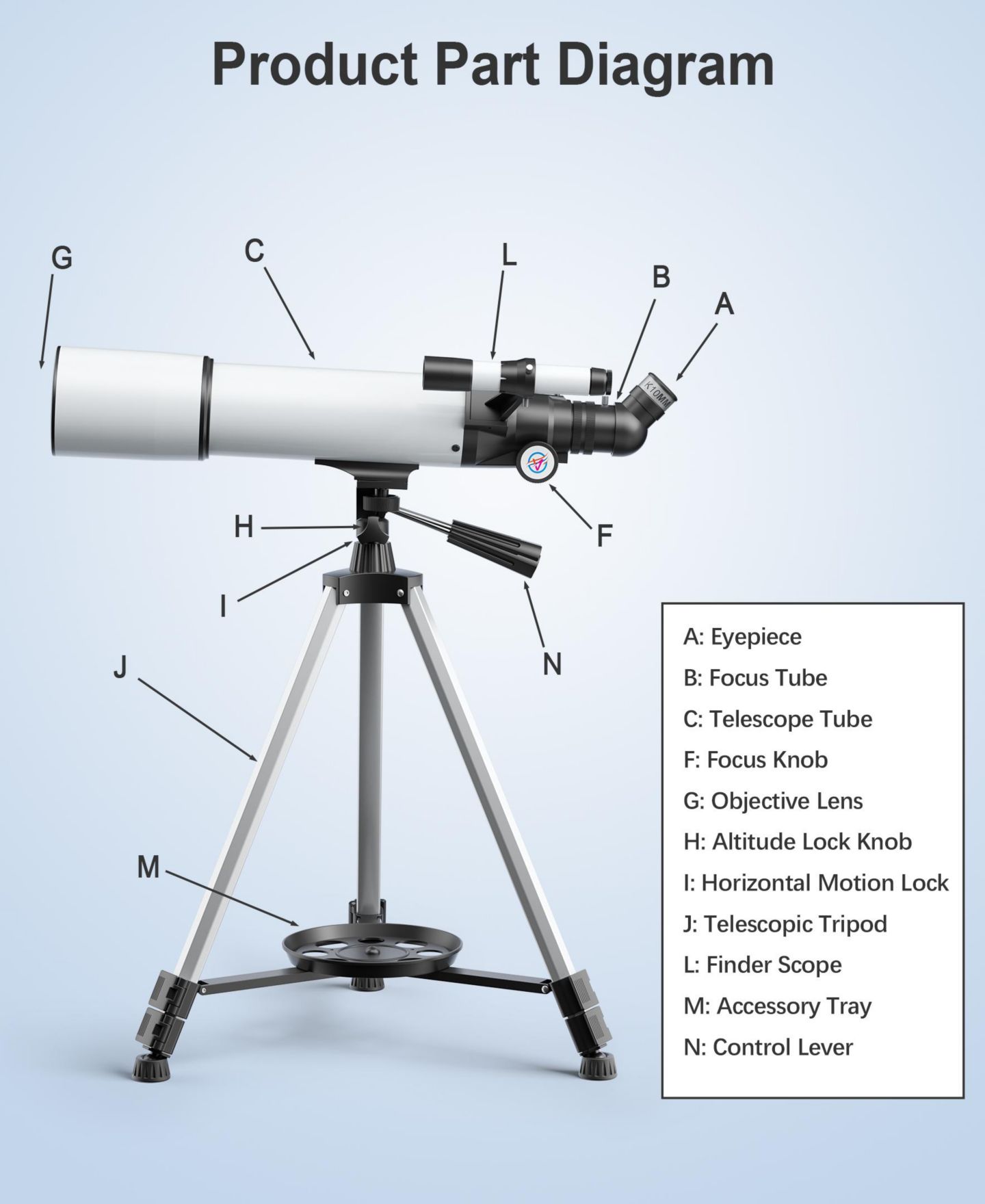 Детские игрушки SUGIFT 80mm Refractor Telescope with Phone Adapter Astronomy Science Kit, Ages 8+, цвет: Белый — фото 7