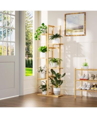 Bamboo Plant Stand Rack Corner Flower Shelf Storage Rack