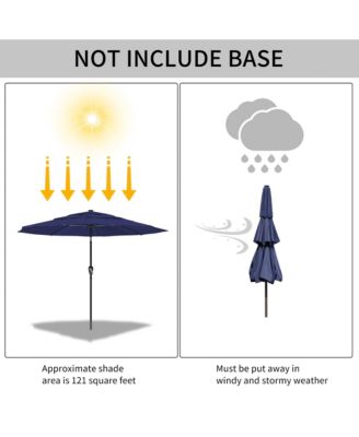 3-Tier Patio Umbrella with Led Lights 10ft Outdoor Patio Table Umbrella Large Umbrella Pool Umbrella For Deck, Pool, Garden, Patio