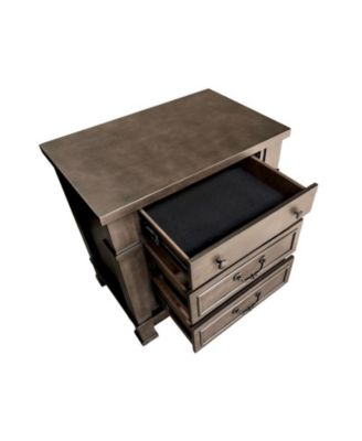 CASAINC Wood Nightstand with USB Storage Cabinet