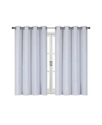 100% Thermal Blackout Bath & Kitchen Window Curtains - 50 in. W x 45 in. L, Navy