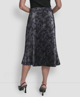 Women's Pleat Detail Midi Skirt