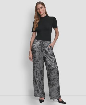 Women's Textured Pull-On Pants