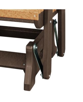 Fan Back Glider Made in the USA- Cedar, Tudor Brown