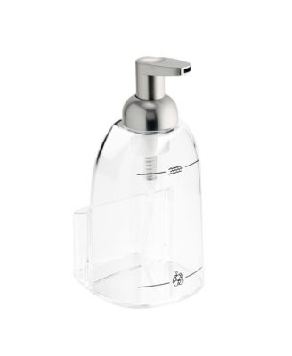 Acrylic Kitchen Sink Caddy with Soap Dispenser - Clear/Brushed Nickel