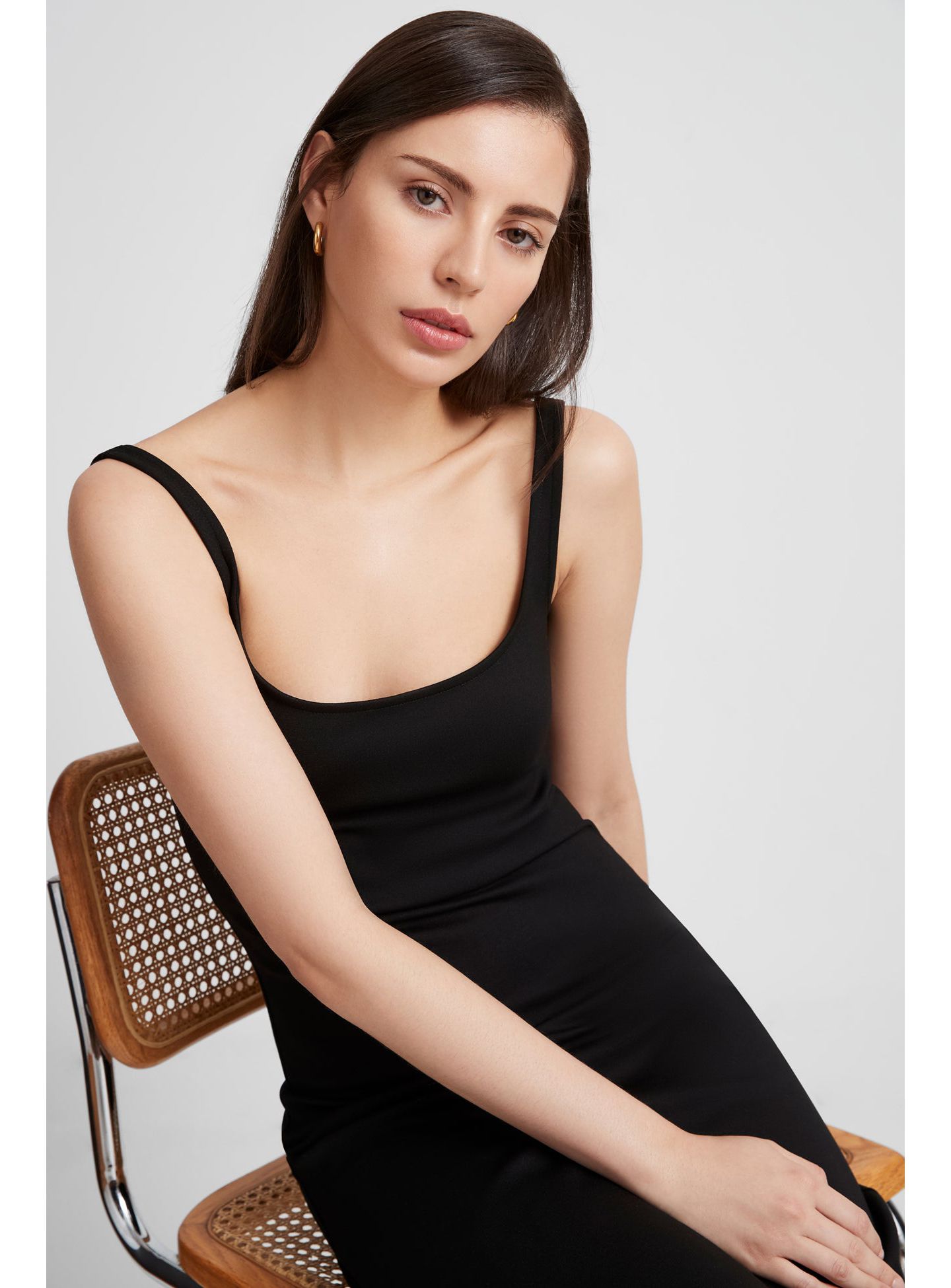 Женское платье Marcella Crawford Sleeveless Square-Neck A-Line, цвет: Чёрный — фото 4