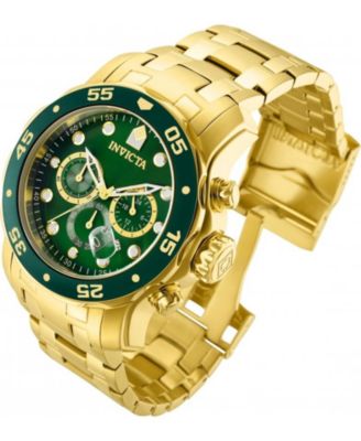 Men's 0075 Pro Diver Quartz Chronograph Green Dial Watch