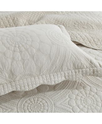 3 PCS 100% Cotton Oversized Bedspread Quilt Set Embroidery TF -King