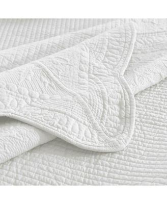 3 PCS 100% Cotton Oversized Bedspread Set Lightweight Quilt Set TG - Queen