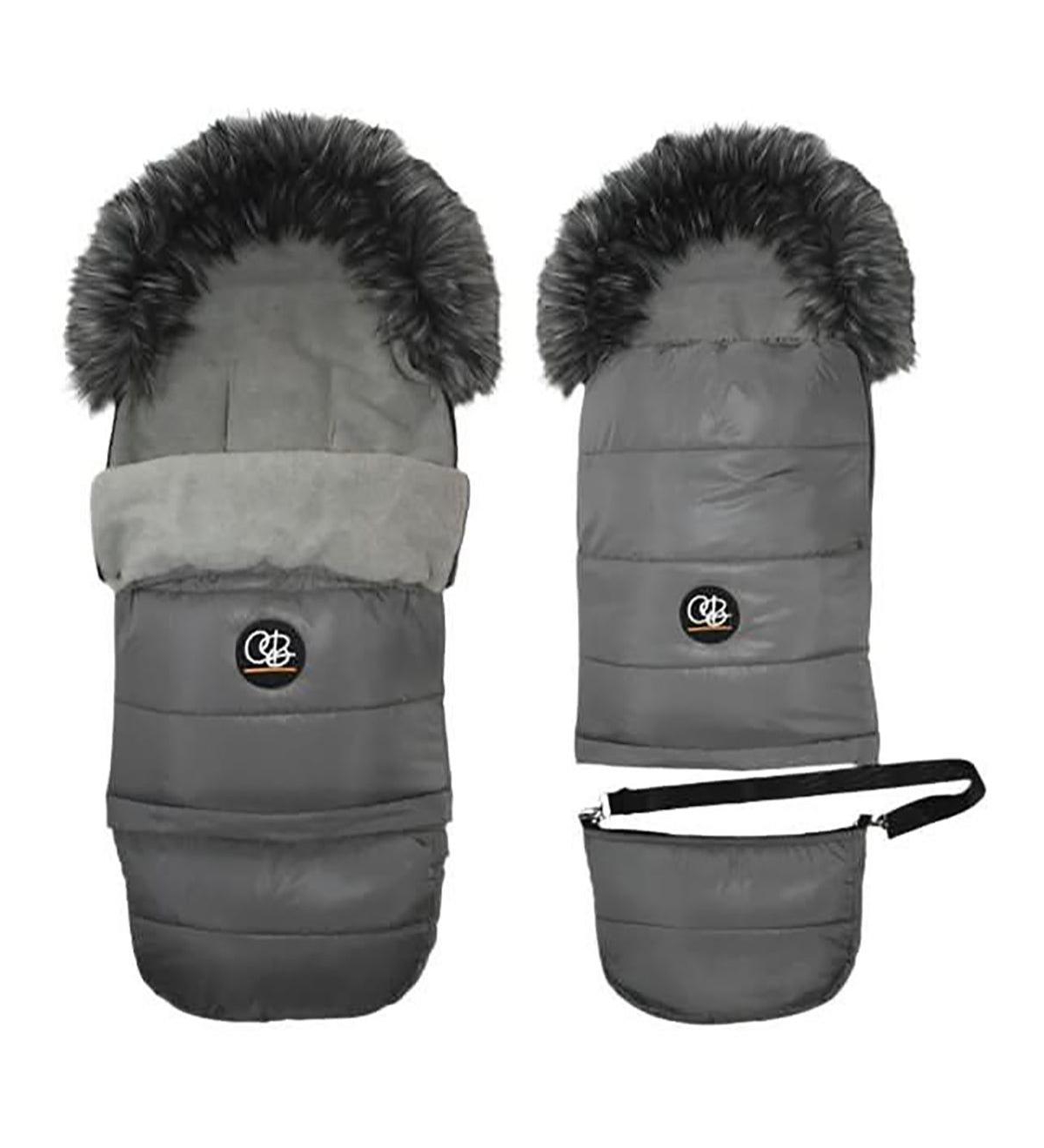 Cover Baby Baby Cover 0-3 Years Organic Premium Gray Wool Adjustable Footmuff in Pastel Dark Gray
