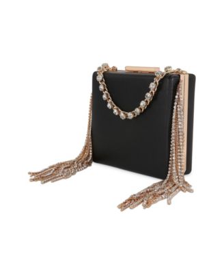 Woman's Ryker  Crystal Fringed Box Clutch