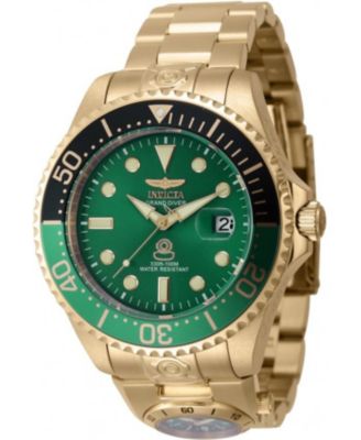 Men's 45818 Pro Diver Quartz 3 Hand Green Dial Watch