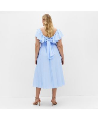 Plus Size Alisia Tie-Back Midi Dress