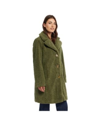 Women’s Teddy Coat with Notch Collar