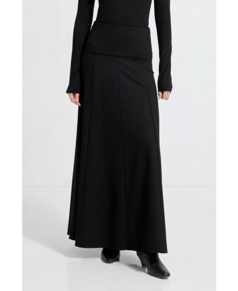 Женская юбка Marcella India Wide-Waistband Sculpted Fitted Pencil, цвет: Чёрный