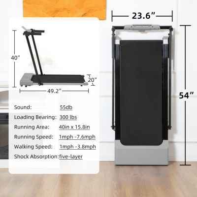 Streamdale Treadmills for Home, Treadmill with LED for Walking & Running