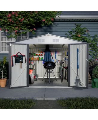 Streamdale Galvanized Steel Outdoor Storage Shed, Lockable, 119"x98