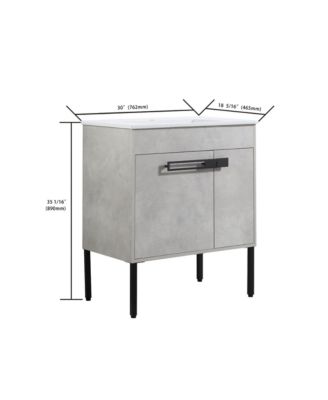 Dual-Purpose Bathroom Vanity Wall or Floor Mount with Shelf