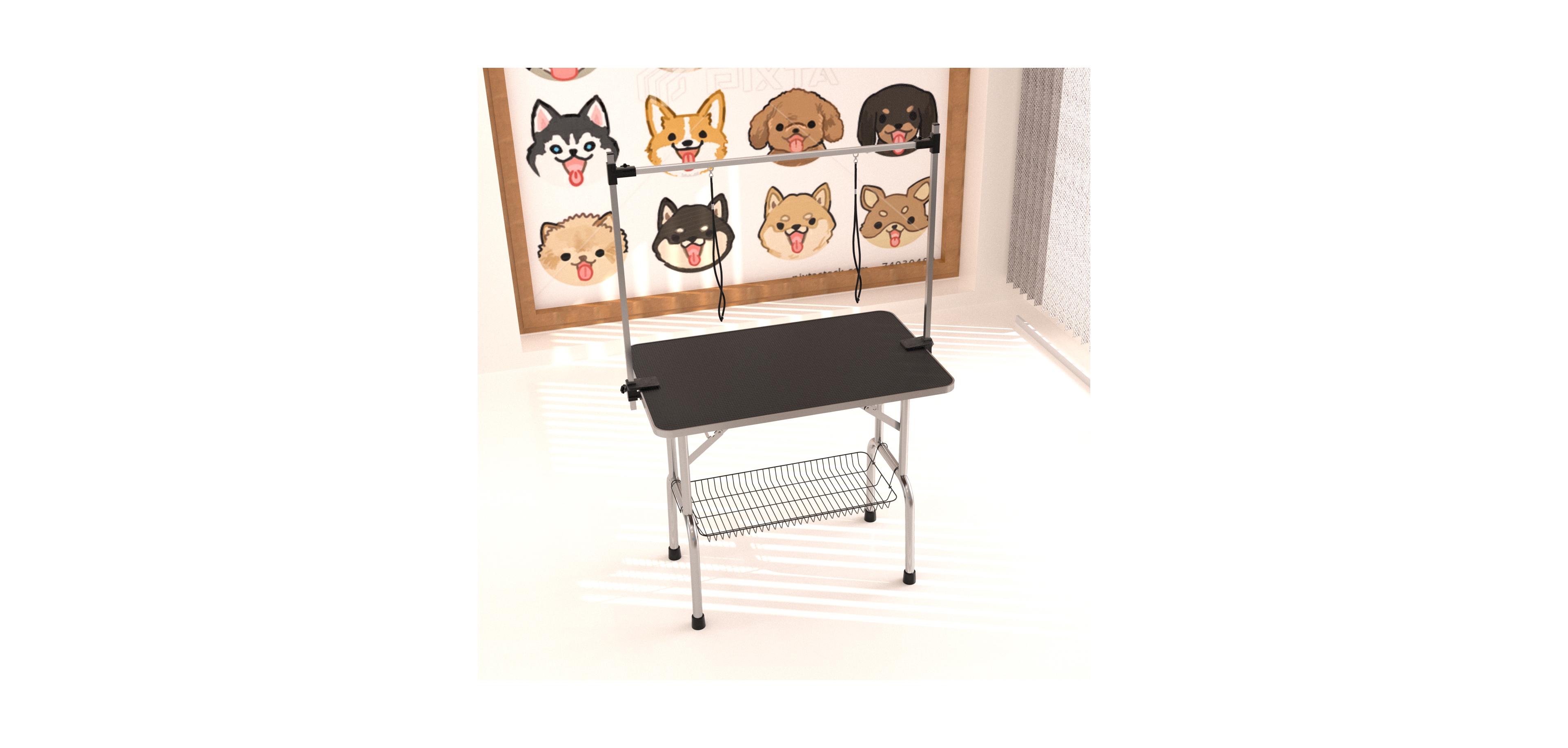 Streamdale Professional Pet Grooming Table with Arm and Clamps