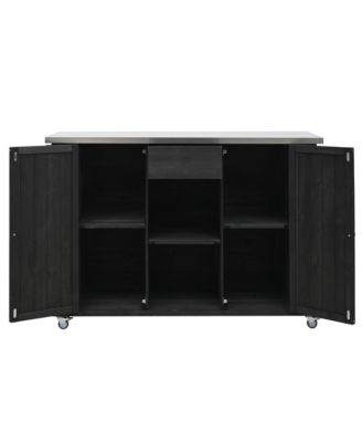 Streamdale Outdoor Kitchen Island - Fir Wood, Stainless Top