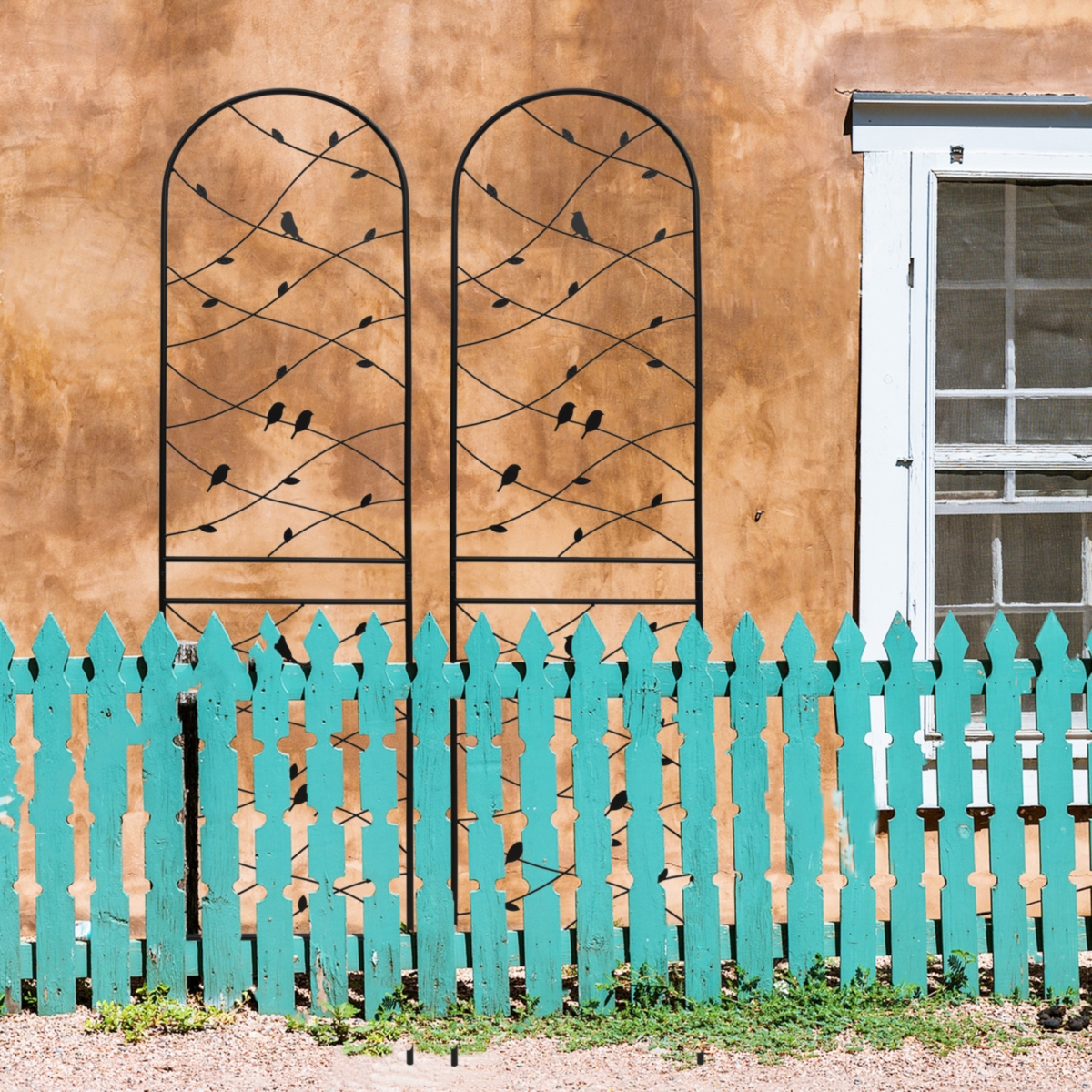 Streamdale Furniture 2-Pack 86.7" Metal Garden Trellis