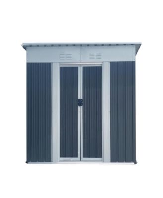 5FTx3FT Grey Garden Shed - Aluminum Frame, Sliding Door