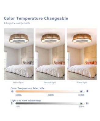 Bohemian style LED Dimmable Ceiling Light With Built-In Fan - Remote Control