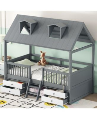 Twin Size Wood Bed House Bed Frame