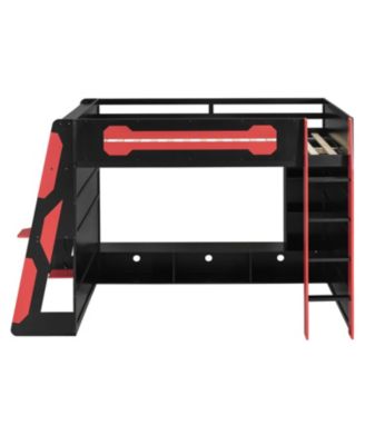Loft Bed with Desk & Shelves