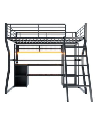 Gaming Loft Bed with Work Station & Storage