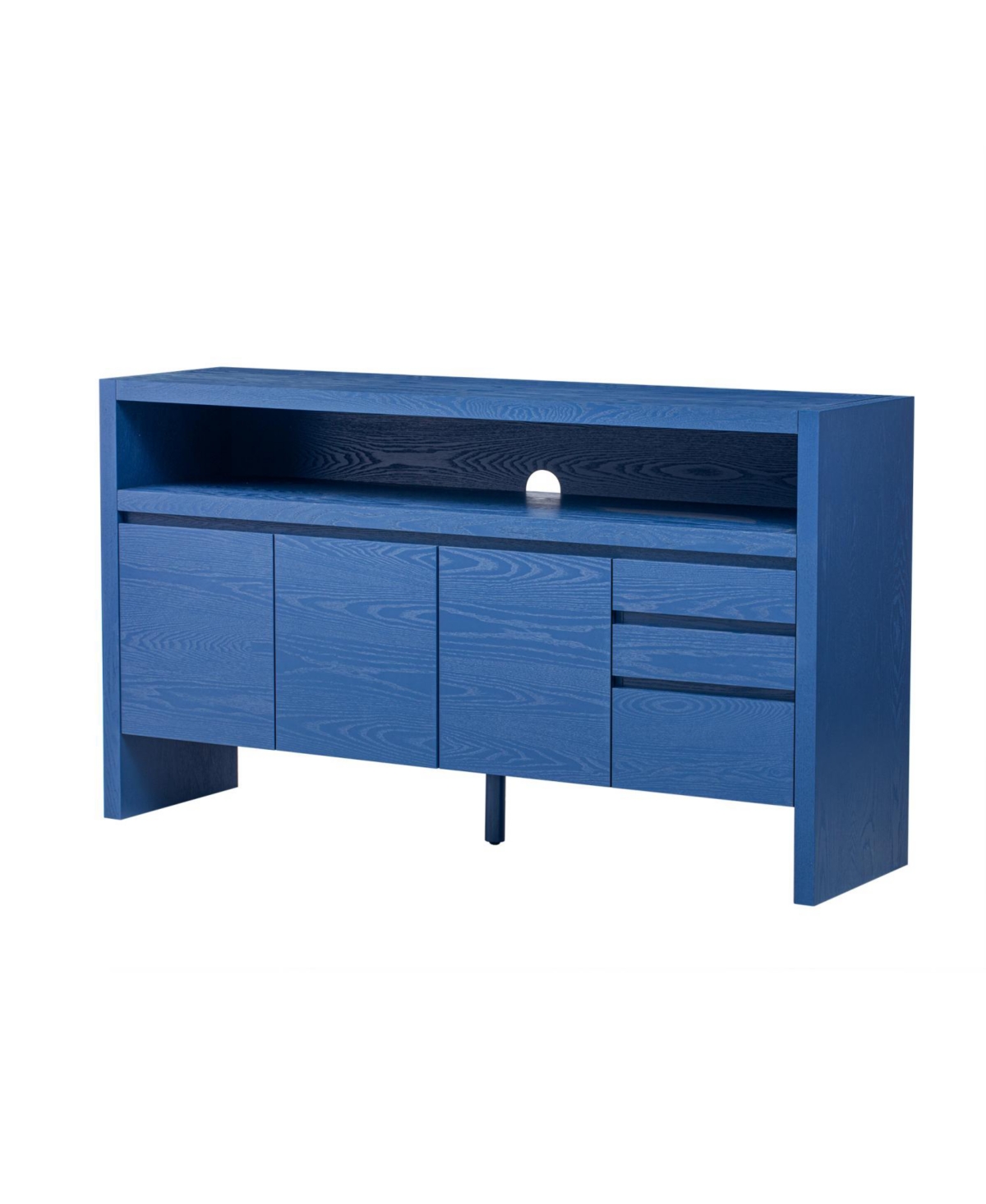 Streamdale Furniture 60" Modern Ash Veneer 3-Door Sideboard