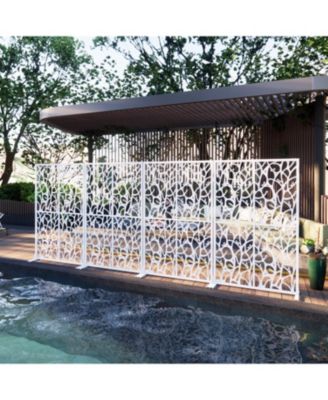 White Bird Metal Privacy Screen 3.8x6ft