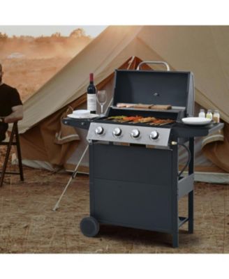 Propane 4-Burner BBQ Grill Stainless Steel 34 000 BTU