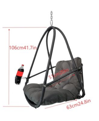 Wicker Egg Chair with Stand & Cushion