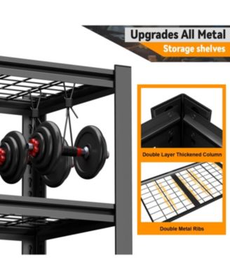 59&amp;quot; Metal Garage Storage Rack - Heavy Duty Adjustable Shelving