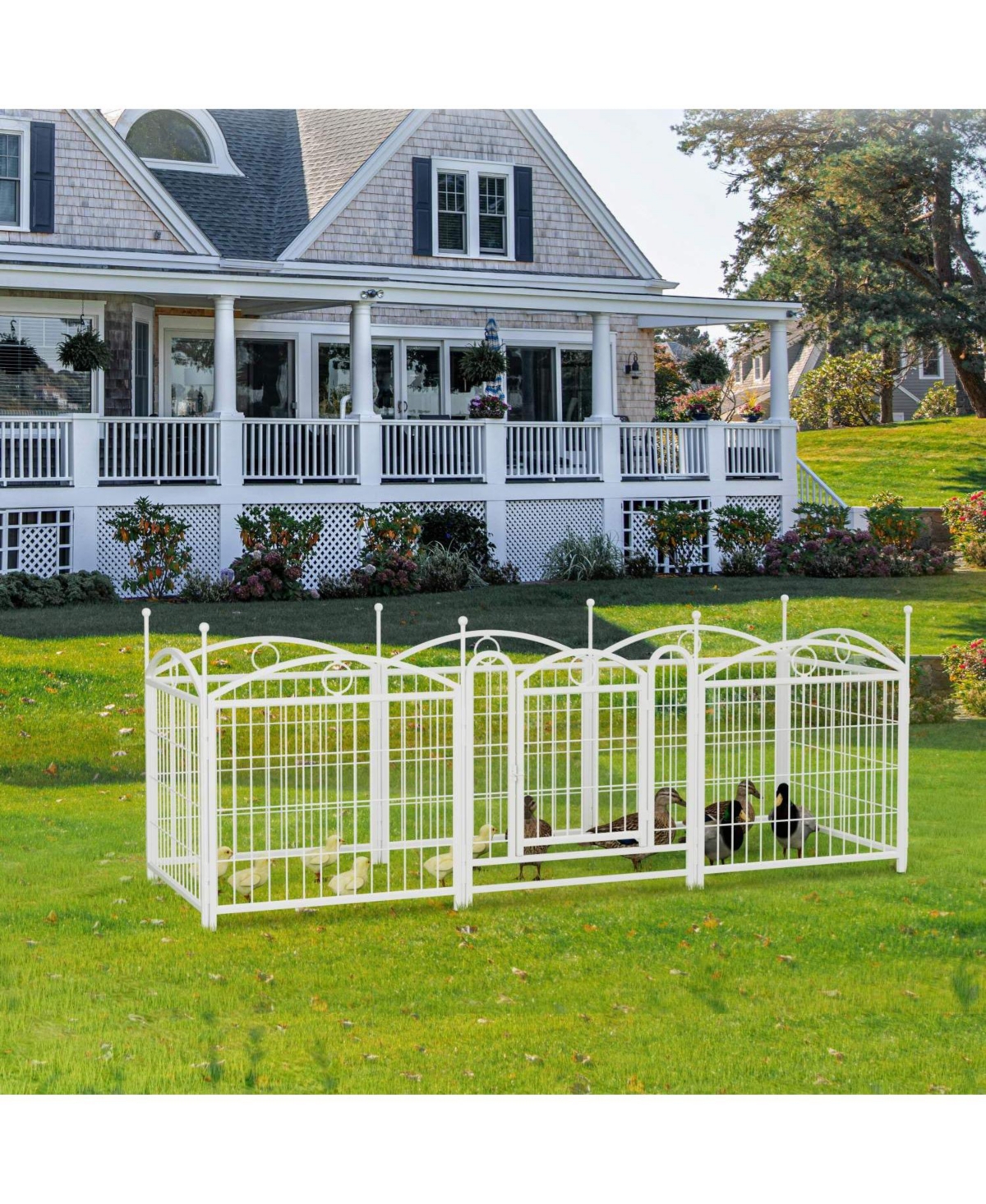 Streamdale Furniture Dog Playpen 24" 8 Panel Metal Pet Fence
