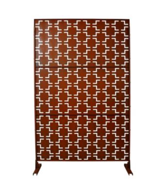 Metal Privacy Screen 76"x48" Rusty