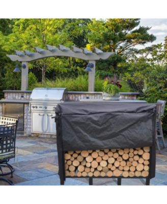 4.1ft Heavy Duty Firewood Rack - Matte Black