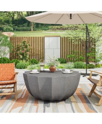 Modern Outdoor Waterproof Coffee Table - Grey