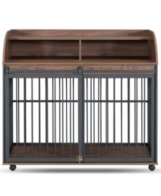 44" Heavy Duty Dog Crate Furniture with Storage