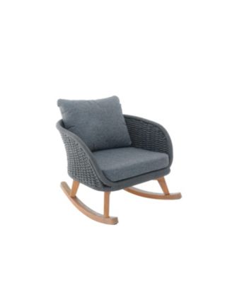 Streamdale Gray Wicker Rocking Chairs - Indoor/Outdoor Patio Set