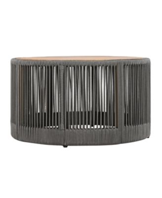 Rustic Industrial Coffee & Side Table Set - Rope Grey